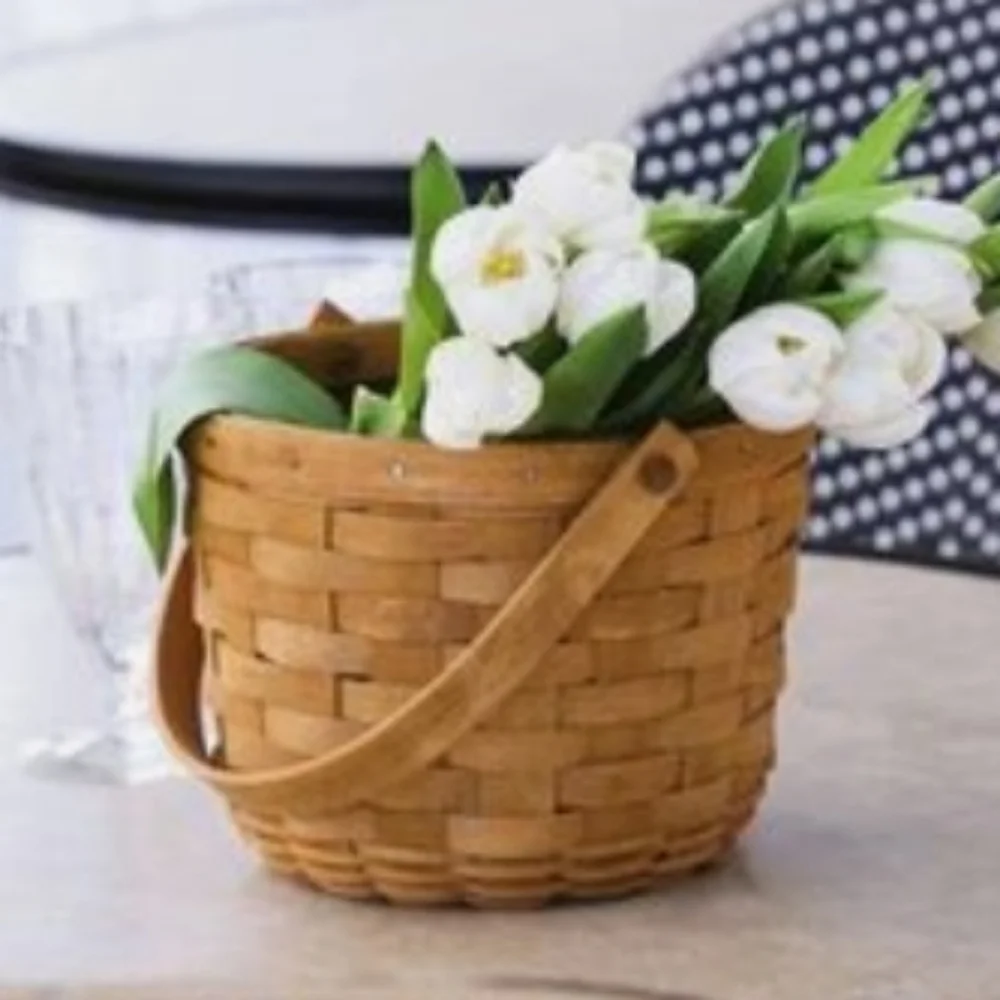 Basket Hand Woven Basket Handcrafted Basket French Countryside Farmhouse Cottage